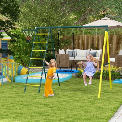 Set de Leagan pentru Copii 4 in 1 cu Leagan cu Farfurie