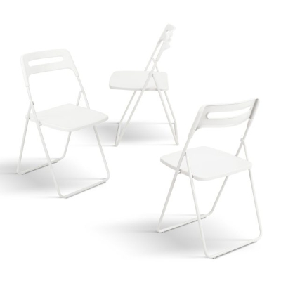 PAZZO DESIGN Sedia pieghevole Peter Bianca set da 6 sedie struttura in metallo