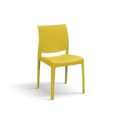 PAZZO DESIGN Sedia Alberto Giallo Senape set da 4 sedie in Polipropilene