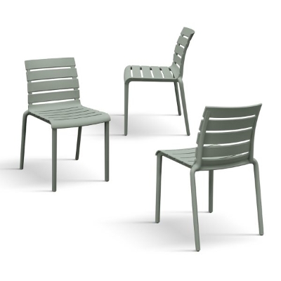 PAZZO DESIGN Sedia Brad Verde set da 6 sedie in Polipropilene