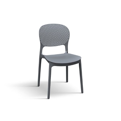 PAZZO DESIGN Sedia Anita Grigio set da 4 sedie in Polipropilene