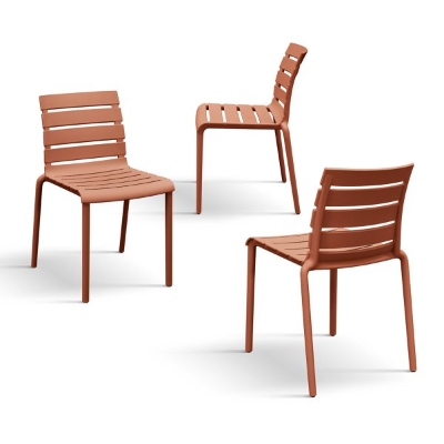 PAZZO DESIGN Sedia Brad Arancio set da 6 sedie in Polipropilene