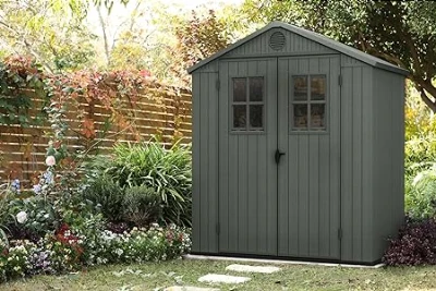 Keter Casetta da Giardino Darwin 6x4, Verde, 190 X 122 X 221 h
