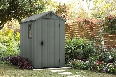 Keter Casetta da Giardino Darwin 4x6, Verde, 125,8 X 184,5 X 205,1 h