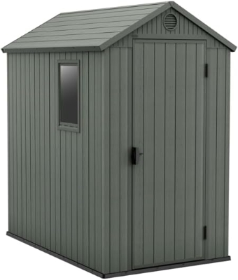 Keter Casetta da Giardino Darwin 4x6, Verde, 125,8 X 184,5 X 205,1 h