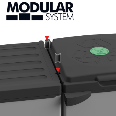 MONGARDI Mobile Portasacco Mono per Raccolta differenziata, in Plastica,  34L x 38P x 87H cm