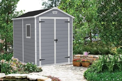Keter Casetta da Giardino Manor 6x8, Grigia, 185,8 X 236,8 X 227 h