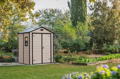 Keter Casetta da Giardino Manor 6x5, Beige, 185 X 152 X 226 h