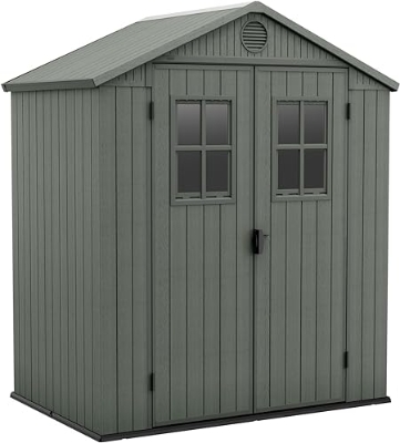 Keter Casetta da Giardino Darwin 6x4, Verde, 190 X 122 X 221 h