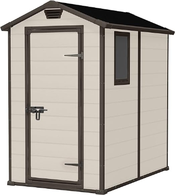 Keter Casetta da Giardino Manor 4x6, Beige, 130 X 192 X 198 h