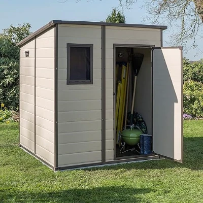 Keter Casetta da Giardino Manor 6x6 Pent, Beige, 183,5 X 185 X 200 h