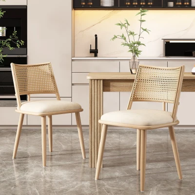 Lot De 2 Coussins De Chaise Tapisserie Galloise – Beige – 14″x14″ – Neufs