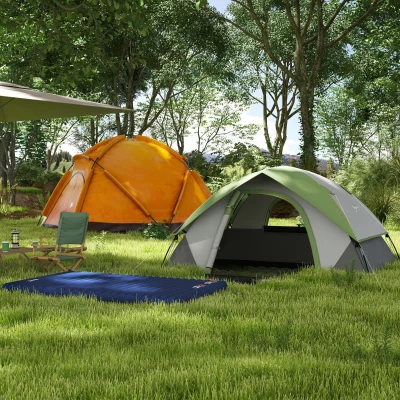 Outsunny 2-3 Person Dome Tent with Air Bed & Waterproof Cover