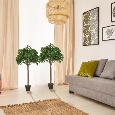 Set 2 plante artificiale,Ф16x120 cm fiecare, verzi