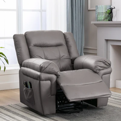 Electric Power Lift Massage Chair with Heating Points, Grey