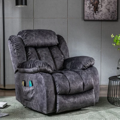 Power Lift Recliner Massage Chair with Heat & Vibration, Grey