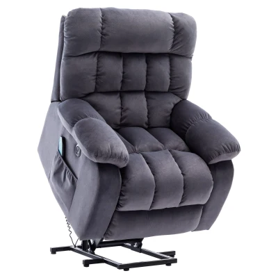 Power Lift Recliner Armchair with Heating Points, Grey