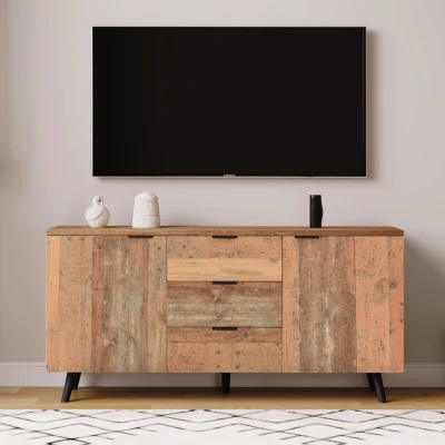 Vintage Sideboard Cabinet with Storage Drawers, Brown
