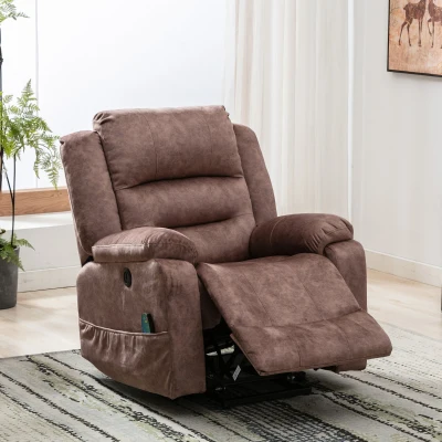 Electric Recliner Massage Chair with Heat, Brown