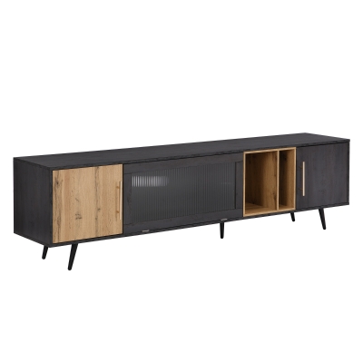 TV Stand with Storage for 90-Inch TV, Grey