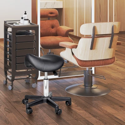 Scaun Rotativ, 35x38x43-55 cm, Negru