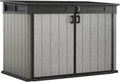 Keter Porta Attrezzi da Giardino Grande Store, 2020L, Effetto Legno Spazzolato, Grigio, 190,5x109,3x132,5H cm