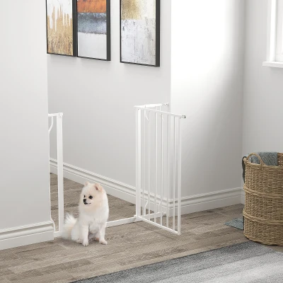 PawHut Barrières Animaux Réglables Sans Perçage Lot de 2 Acier
