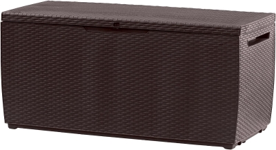 Keter Baule da Giardino Capri, 305L, Effetto Rattan, Marrone, 123x53,5x57H cm