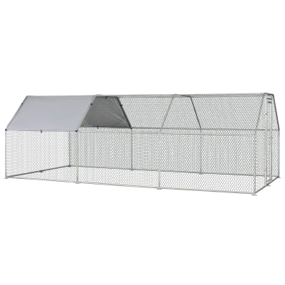 PawHut tarc din metal pentru gaini, 280 x 570 x 195 cm(m-11)