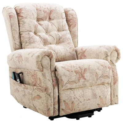 Dual Motor Power Lift Recliner Chair for Elderly with Heat Massage and Infinite Position, Beige
