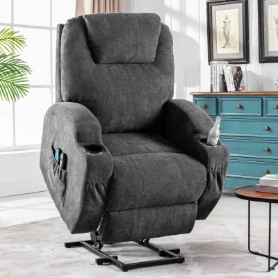 Power Lift Electric Recliner Chair with Massage, Grey