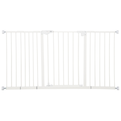 Porțiță pentru Câini cu 3 Extensii, 74-147.5x76.2 cm, Alb