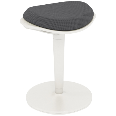 HOMCOM Wipkruk, Ergonomisch, Hoogte Verstelbaar, Tot 120 kg, 42,5x35,5x56,5-71,5cm, Grijs