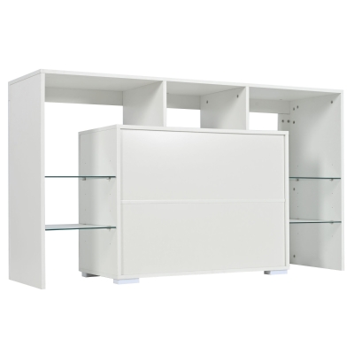 Credenza Moderna Luminosa con LED, Bianco