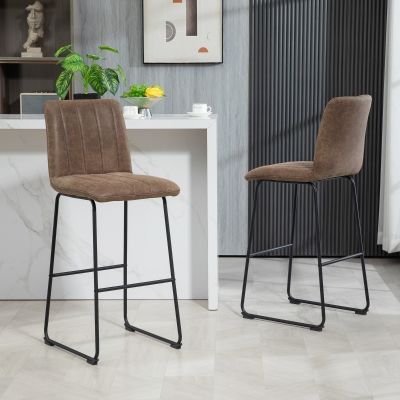 Set de 2 Scaune de Bar, 44x50x109 cm, Maro