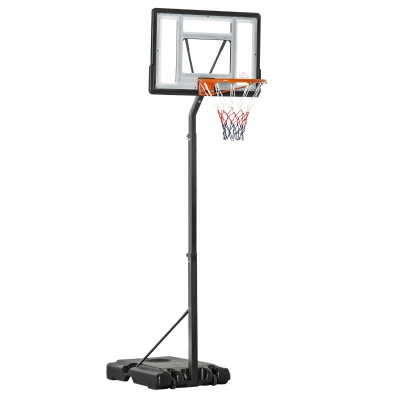 HOMCOM Verstelbare Basketbalstandaard met Wielen 210-260 cm - Voor Buiten & Binnen
