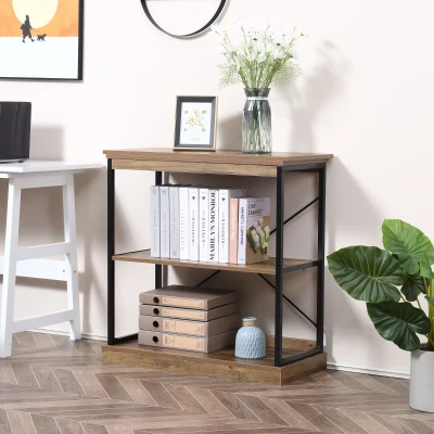 HOMCOM Scaffale libreria 80cm x 36cm x 81.3cm Marrone, Nero