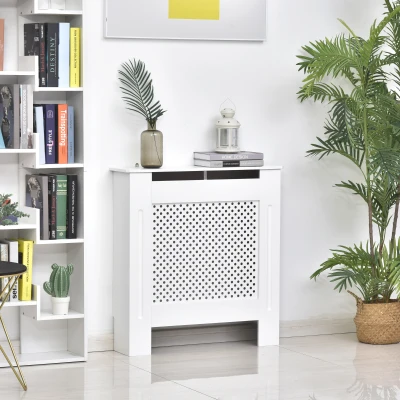 HOMCOM Copritermosifone a Griglia Moderno MDF 78x82x19 cm Bianco