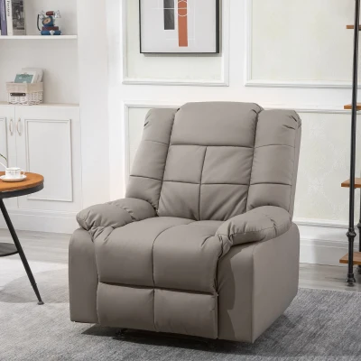 HOMCOM Elektrisch Massagesessel Fernsehsessel mit Liegefunktion 8 Massagepunkte Grau 94 x 99 x 99 cm