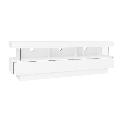 Modern High Gloss TV Units with Storage Drawers, White