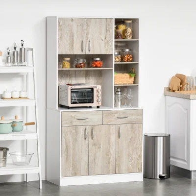 HOMCOM dulap de bucatarie, cu sertare si usi, 100x39x180 cm(m-11)