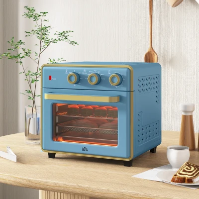 HOMCOM 20L 90-230℃ Mini Electric Oven - Blue