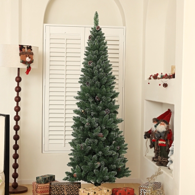 HOMCOM Árvore de Natal 180 cm Árvore de Natal Artificial com 618 Ramos e Suporte de Metal Árvore de Natal para Interior Verde