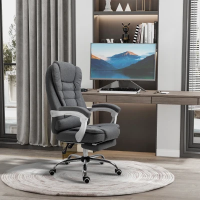Scaun Ergonomic de Birou Reglabil, 65x70x115-123 cm, Gri