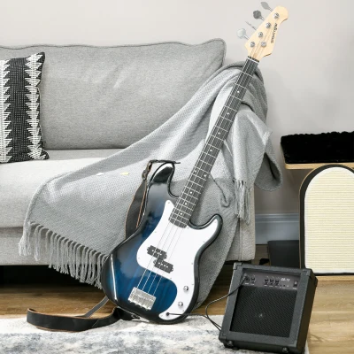 Chitara electrica 4 corzi cu amplificator 15W