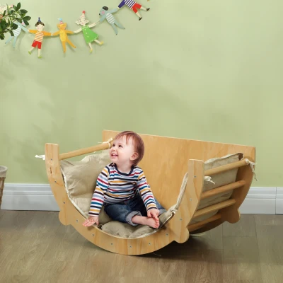 AIYAPLAY Klimboog, Wip, Ladder, Schommel met Kussen, voor 1,5-4 Jaar, tot 50 kg