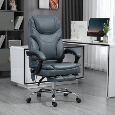 Scaun de Birou cu Masaj, 67x67x113-121 cm, Gri
