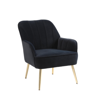 Siège de loisirs en velours, Noir