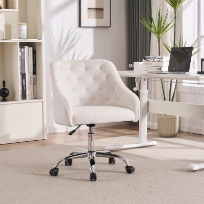 Fauteuil de relaxation en velours Teddy, Blanc