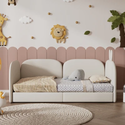 Divano letto coniglio,90x200 cm,Beige